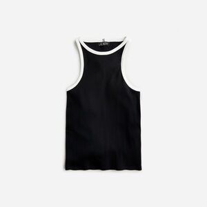 JCrew Vintage Rib High Neck Cutaway Tank